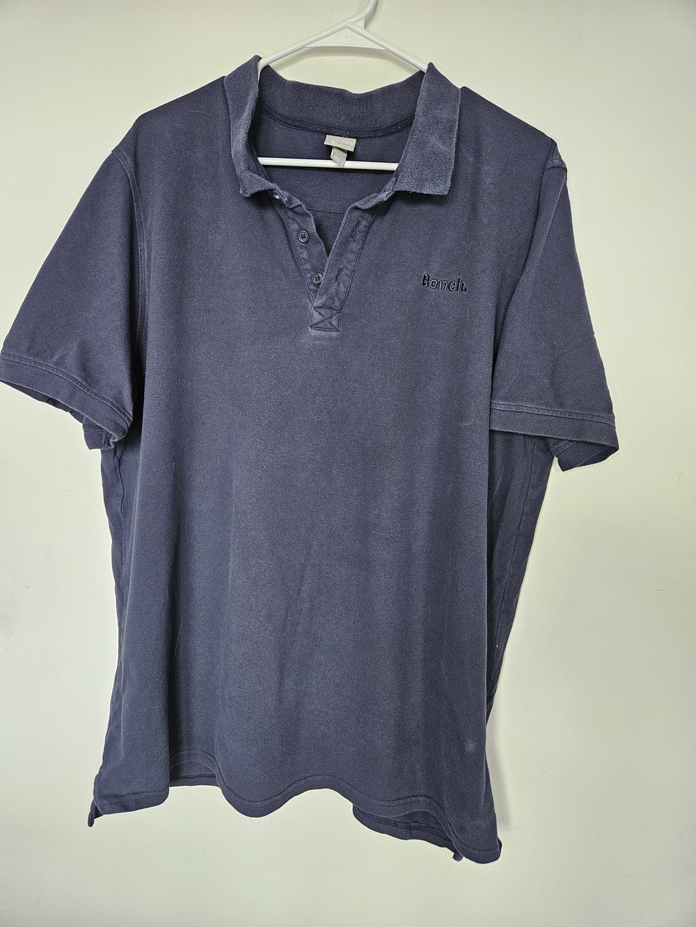 5/35$ Bench Men's Navy Blue Polo Shirt Short Sleeve Size XXL Pique Cotton Logo